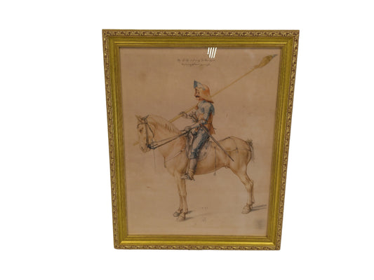 Art print  Albrecht Durer The Mounted Knight The F.H. Bresler Co. no 1798