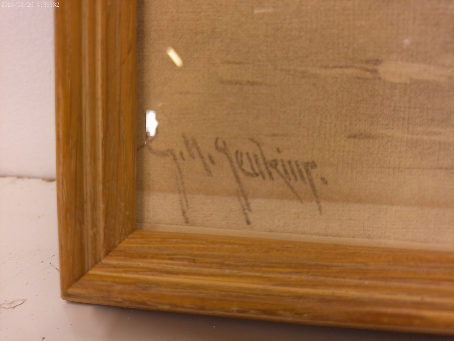 Art print by Artist George Henry Jenkins men rowing at rocky coastline