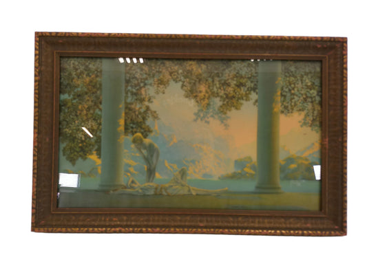 Art Maxfield Parrish "Daybreak" Framed Lithograph c. 1920s #1