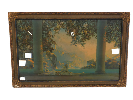Art Maxfield Parrish "Daybreak" Framed Lithograph c. 1920s #2