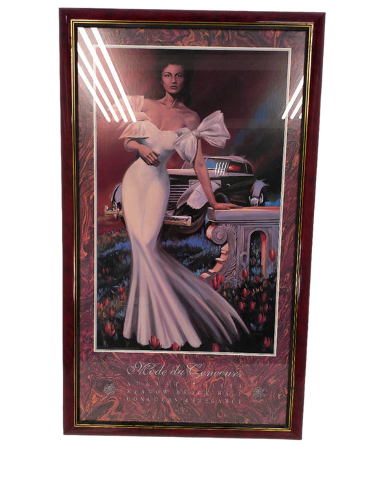 Art poster  Mode Du Concours D' Elegance Meadow Brook Hall Vintage  Car Show