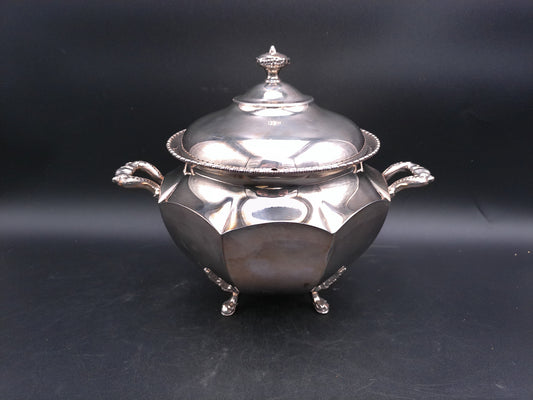 Sterling Silver Sauce Tureen Bowl with Handles Vintage