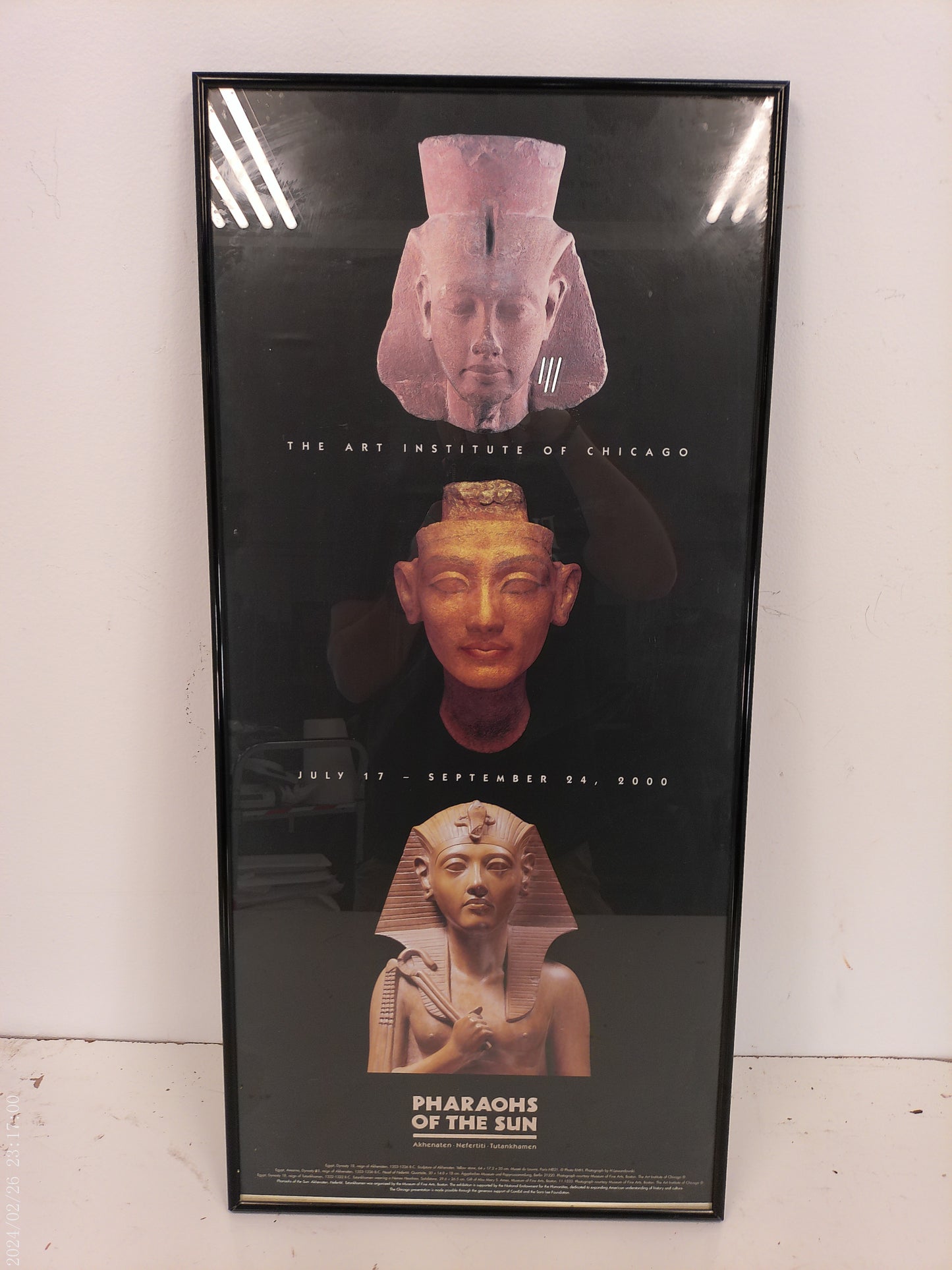 Art "Pharoahs of the Sun" Metal frame with Glass Poster print year 2000