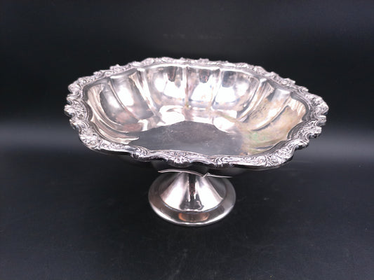 Silver Plated  Decorative Pedestal Bowl From the International Silver Co, Vintage