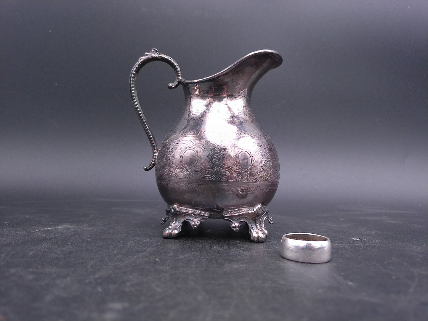 Silver on Copper Plated Sterling Silver Small Pitcher Creamer Decorative