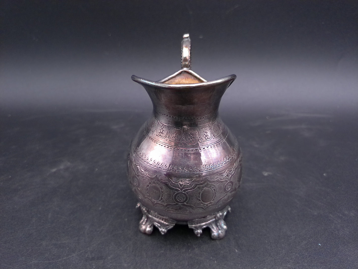 Silver on Copper Plated Sterling Silver Small Pitcher Creamer Decorative