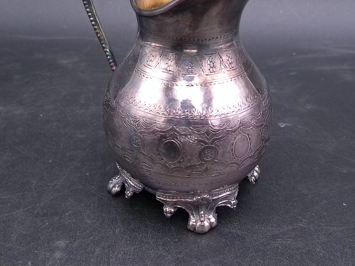 Silver on Copper Plated Sterling Silver Small Pitcher Creamer Decorative