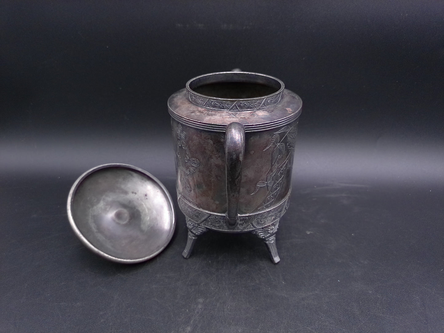 Sugar Bowl Silver Plate Piece Aurora S.P. MFG. Co. Triple plate. 910