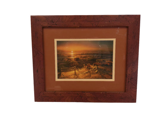 Art Terry Redlin Best Friends Lab Hunter Old Truck Canoe Sunset Oak Framed Matted Artwork