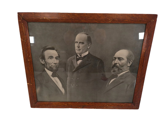 Art Our Martyred Presidents Framed Photogravure by Frank W. Williams c. 1909 ~ Rare No. 134
