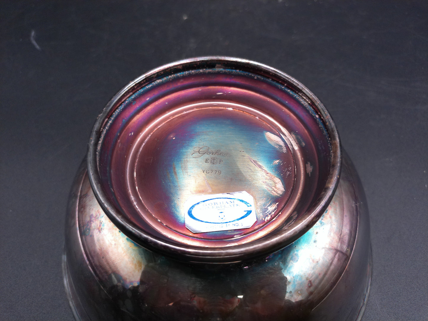 Gorham Silverplate Silver plated Decorative Bowl Marked YC779 Vintage