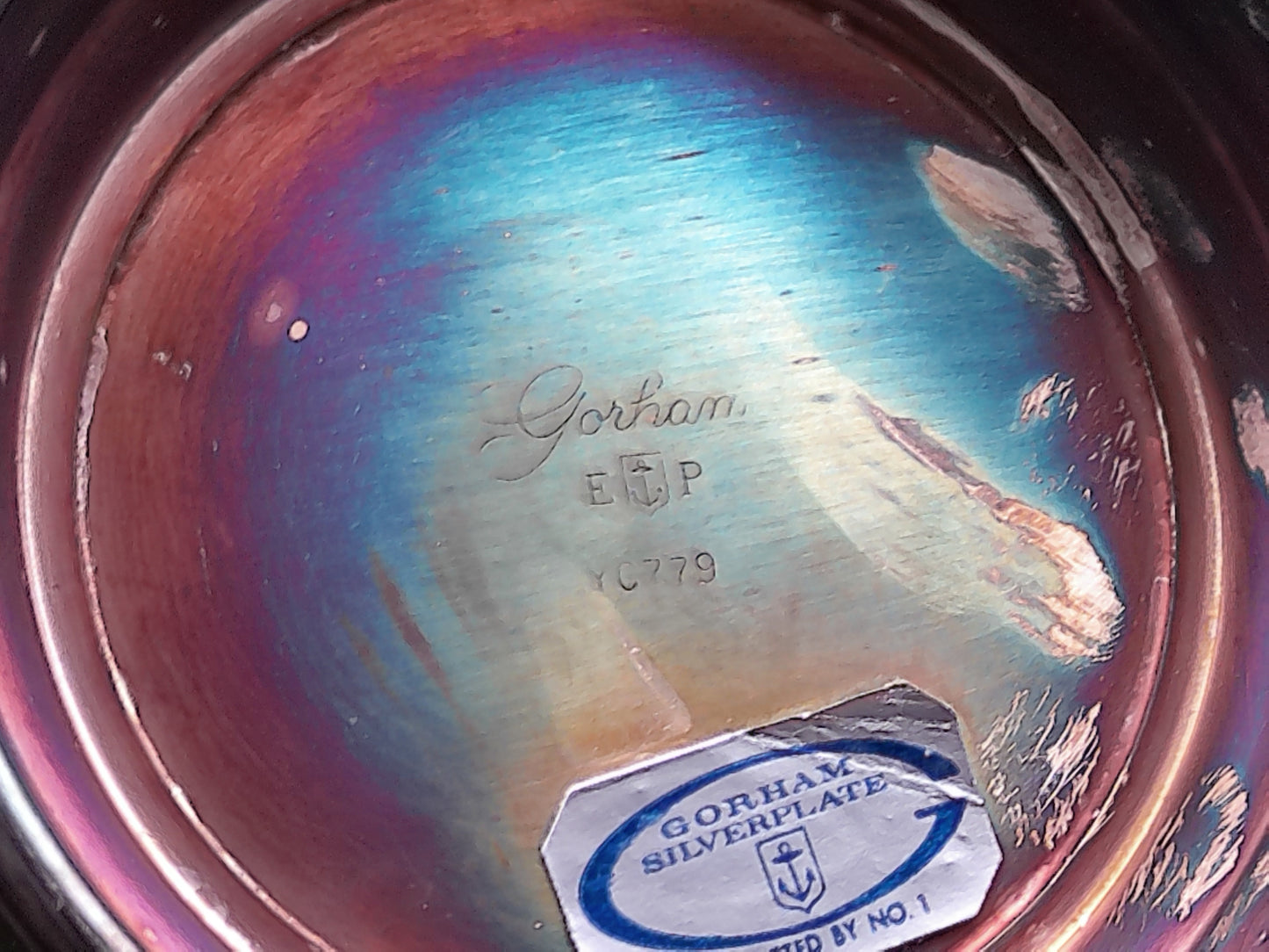 Gorham Silverplate Silver plated Decorative Bowl Marked YC779 Vintage