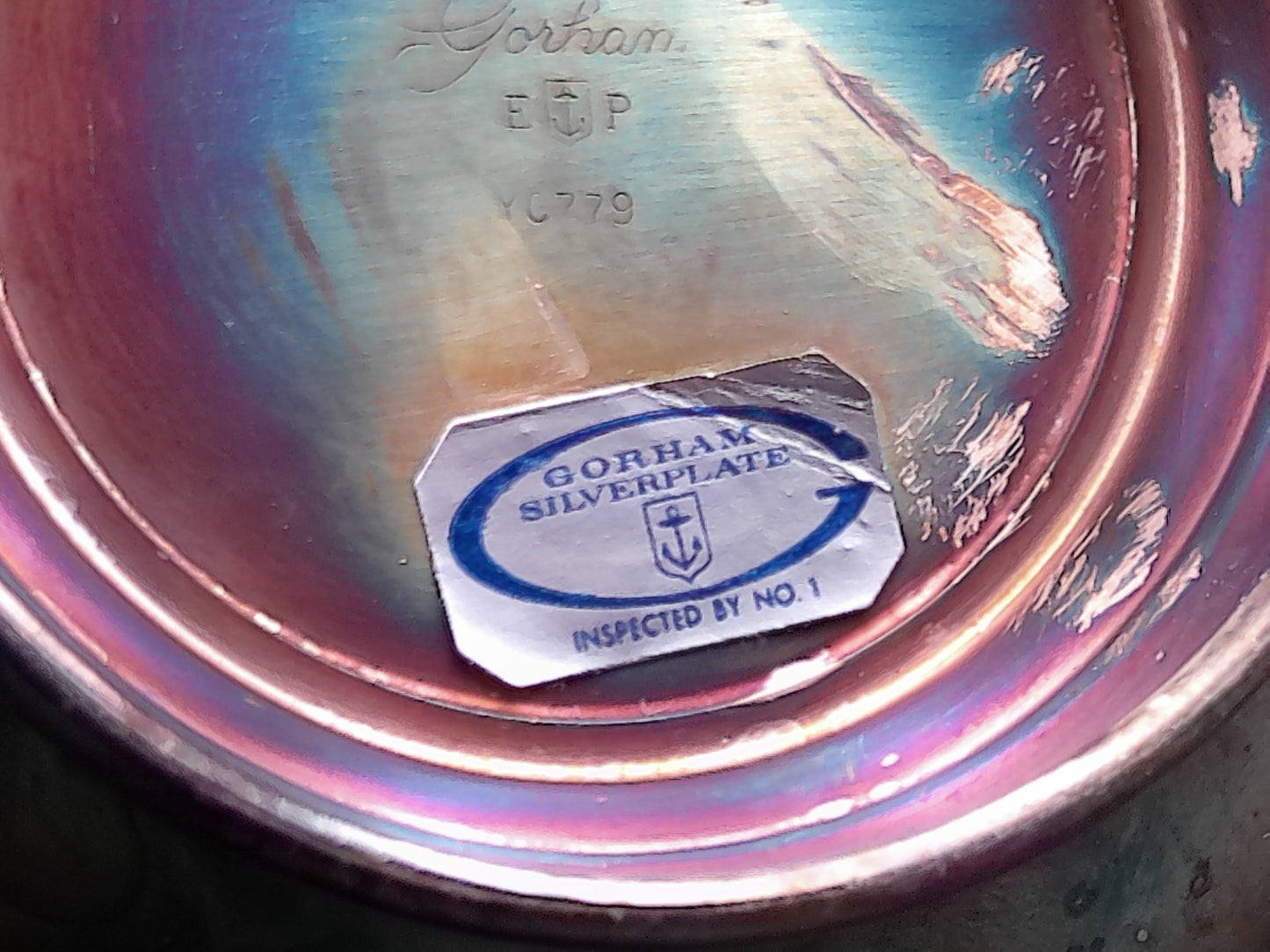 Gorham Silverplate Silver plated Decorative Bowl Marked YC779 Vintage