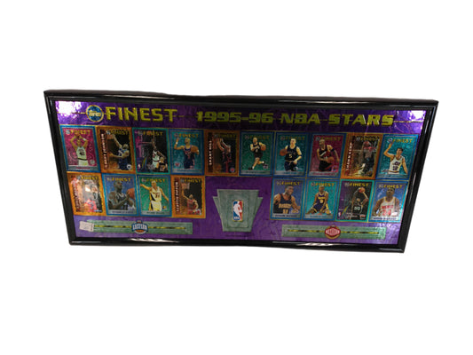 Basketball 1995-96 Topps Finest Basketball Promotion Display Cards Framed
