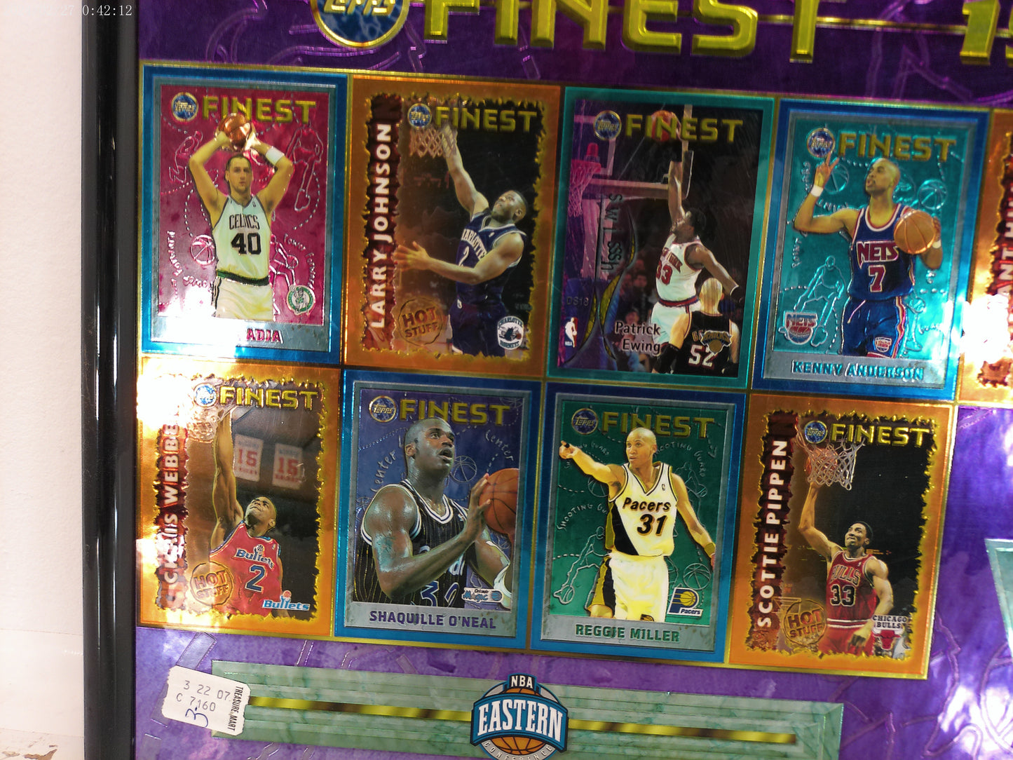 Basketball 1995-96 Topps Finest Basketball Promotion Display Cards Framed