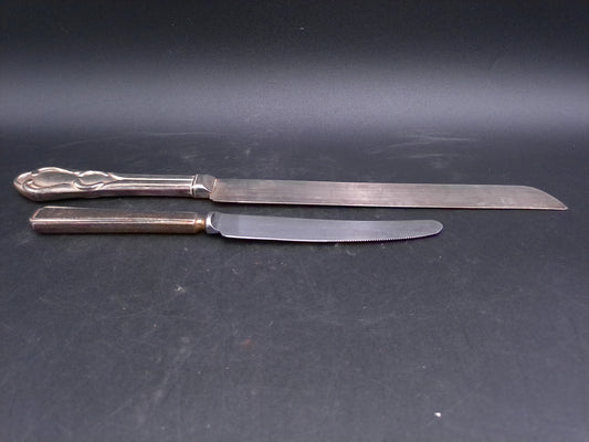 Silver Plated Bread Knife and Butter Knife