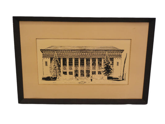 Art From University of Michigan - James B Angell Hall by Milton Kemnitz 33/90