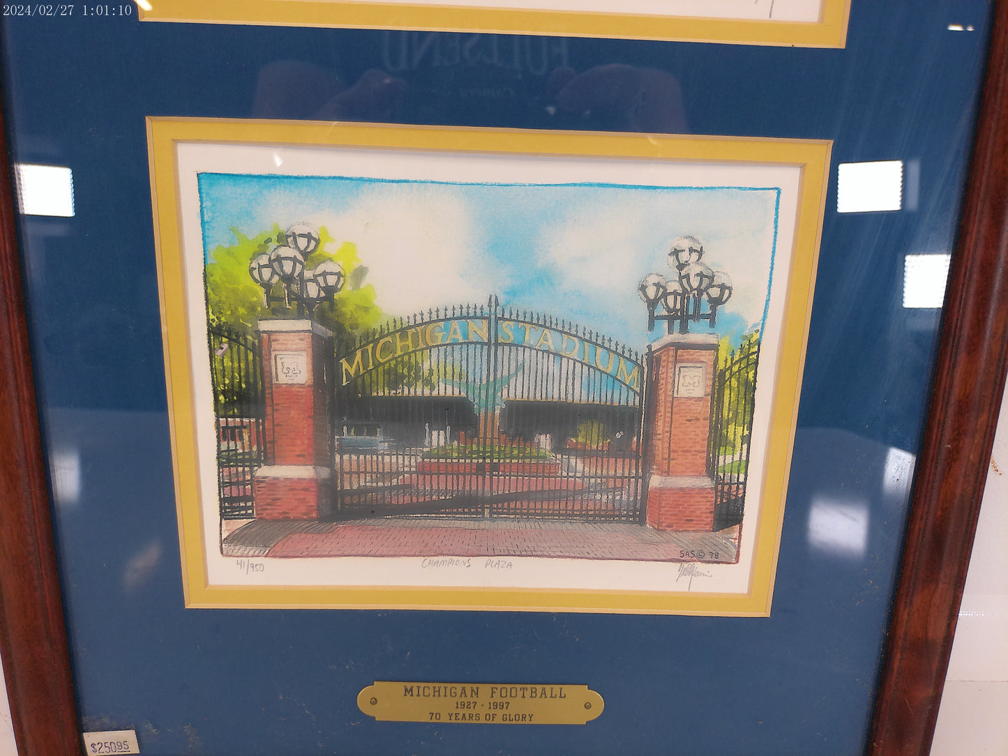 Art 3 Paintings Of University of Michigan Football