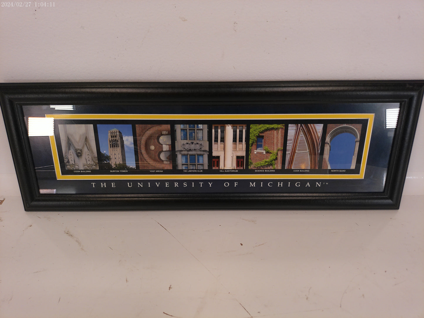 Art The University of Michigan Artwork Print Buildings form the Letters Michigan