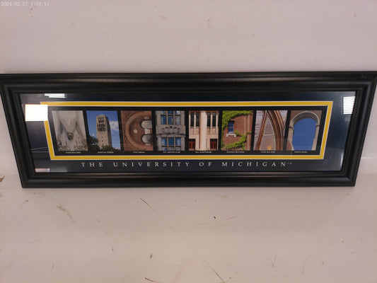 Art The University of Michigan Artwork Print Buildings form the Letters Michigan