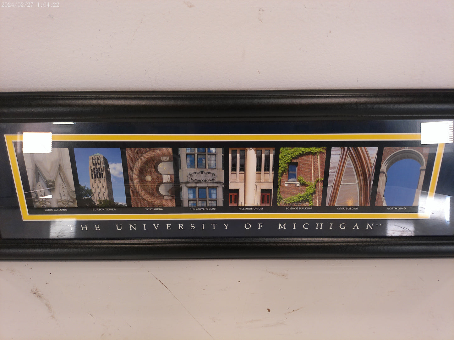 Art The University of Michigan Artwork Print Buildings form the Letters Michigan