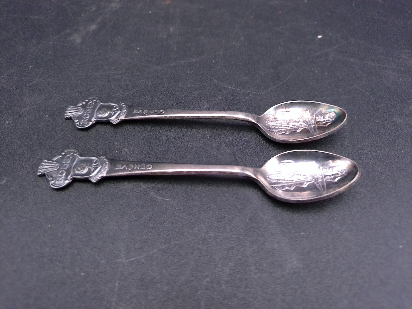 Rolex Set of 2 Spoons Bucherer Geneve with City Graphic