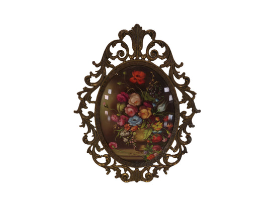 Art Beautiful Ornate Italian Frame with removable Floral print