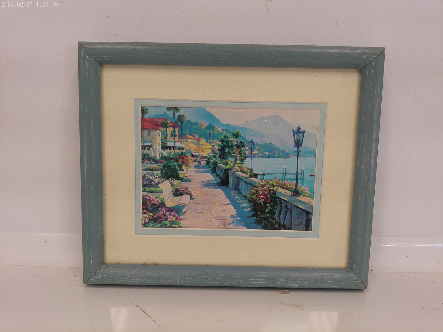 Art Howard Behrens "Along Lake Como I"  Print Framed