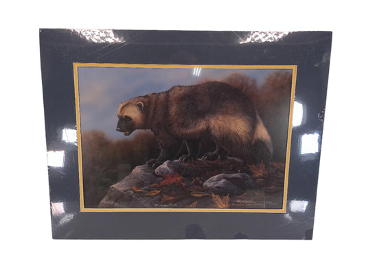 Art Michigan Wolverine signed by Micheal Glenn Monroe print 232/1500 “Michigan Pride”