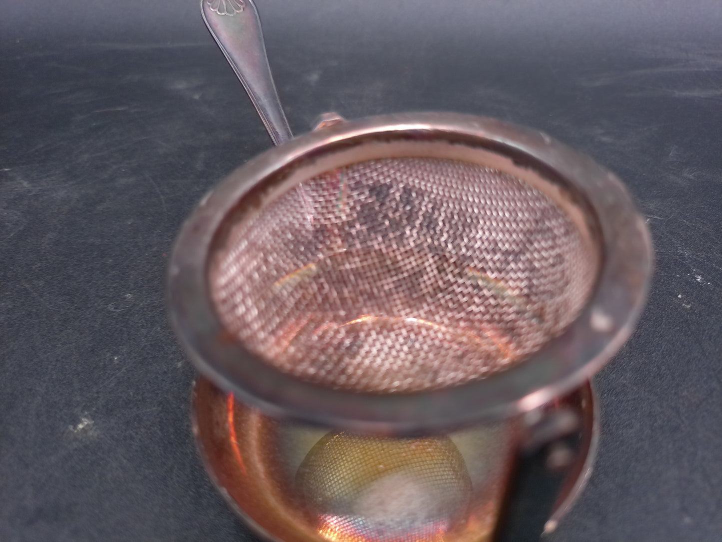 Tea Strainer Vintage Swivel Strainer Made of Stainless Steel / Silver