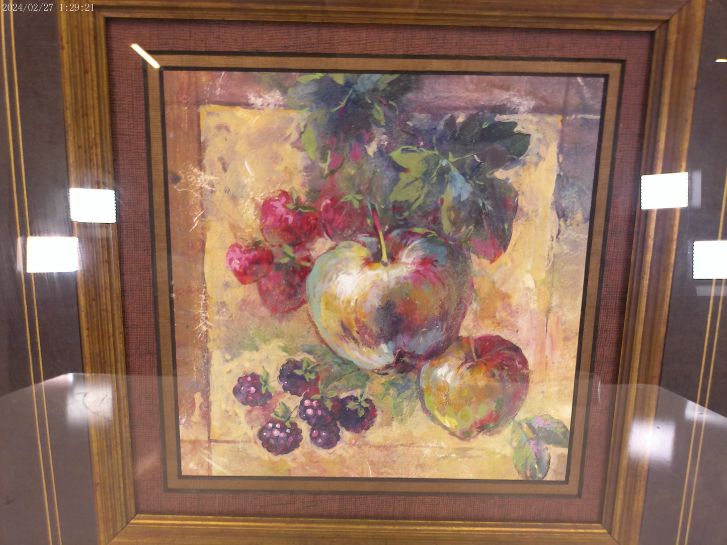 Art "Fresh Apples" framed print Beautiful Frame 20x20