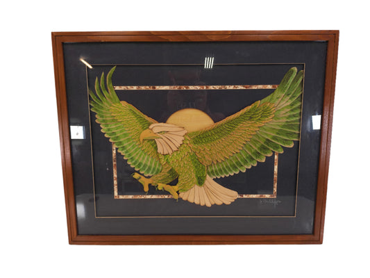 Art American Eagle Raised Unique 3D Design Framed