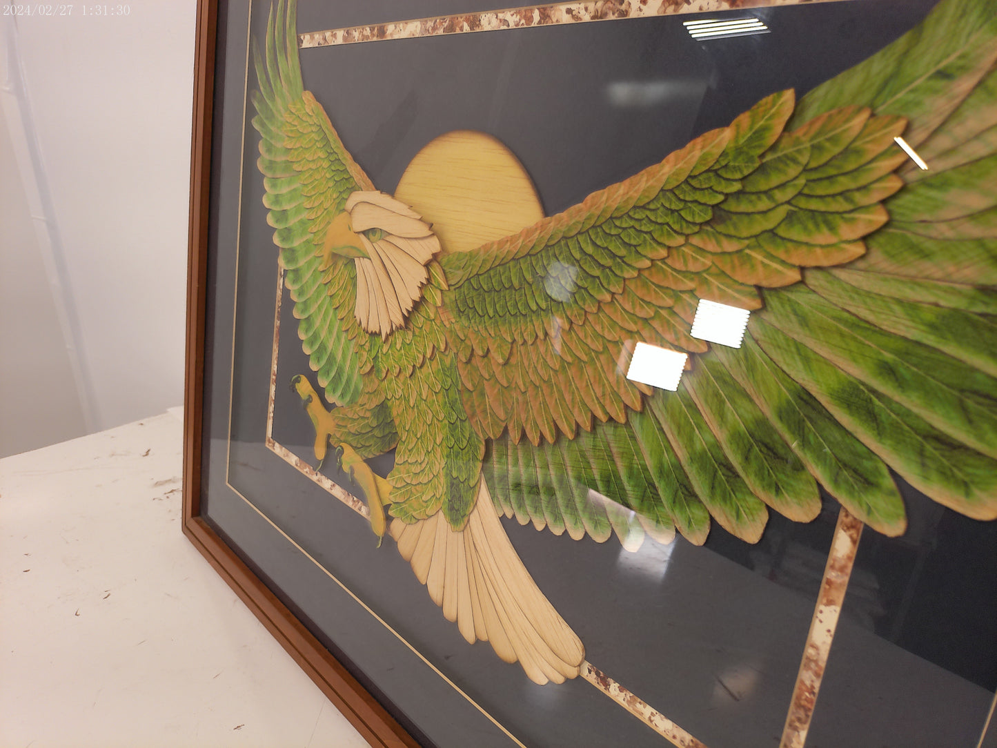 Art American Eagle Raised Unique 3D Design Framed