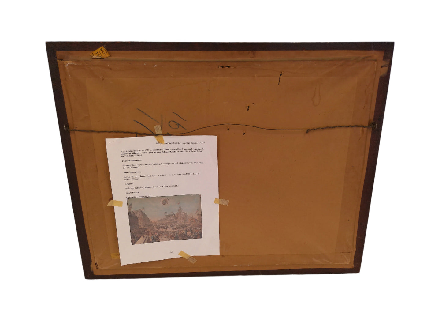 Art Lithograpth print Framed Grand Parade of Knights Templar San Francisco, 1883