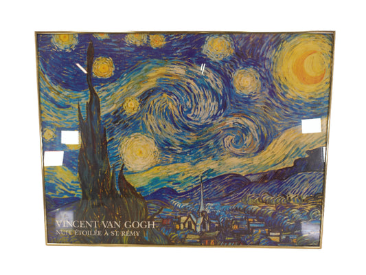 Art Van Gogh"The Starry Night" Original Art Poster Metal Framed
