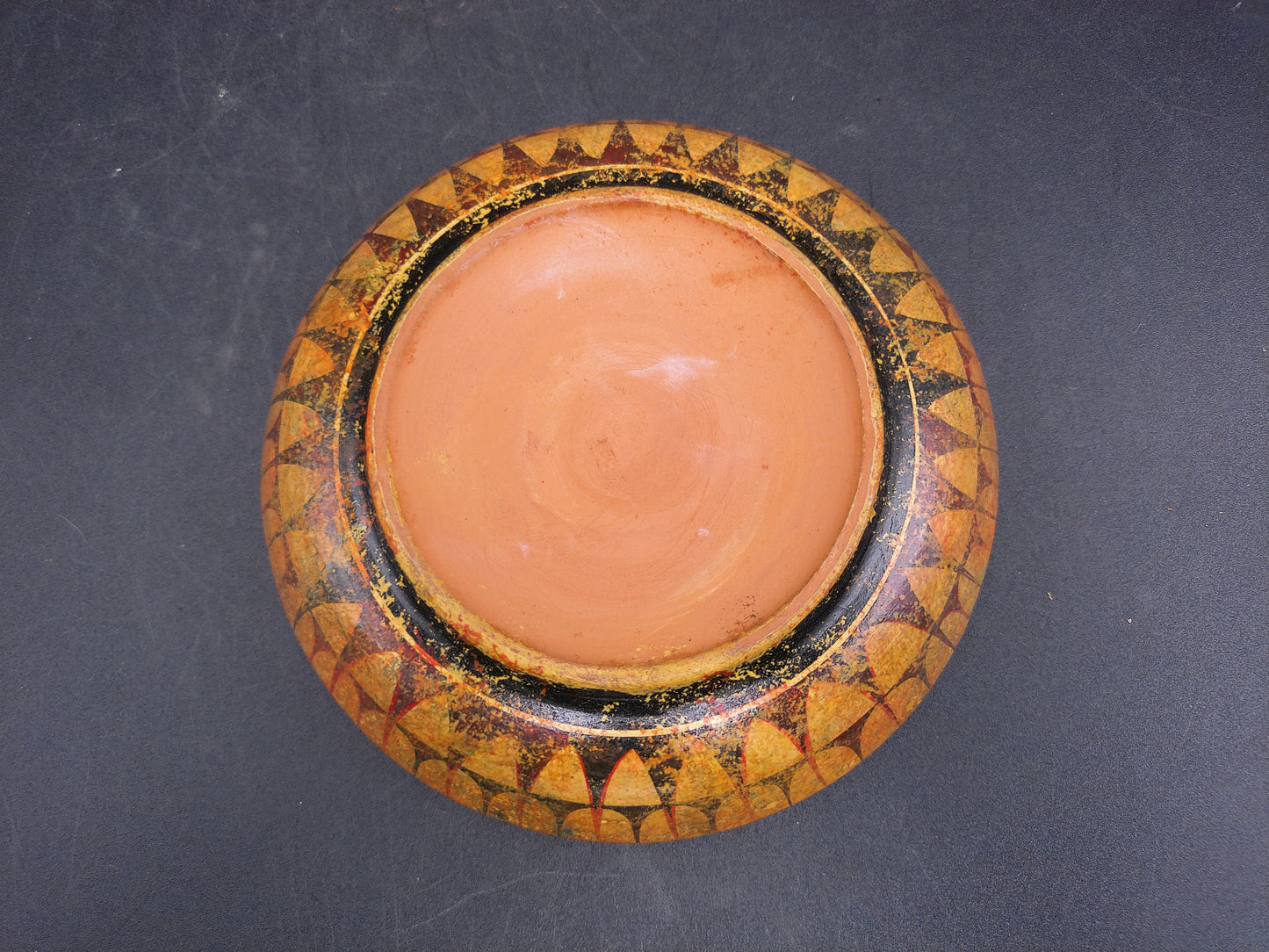 Trinket Dish Bowl Hand Clay Copy of a 800 bc Pottery Pyxis