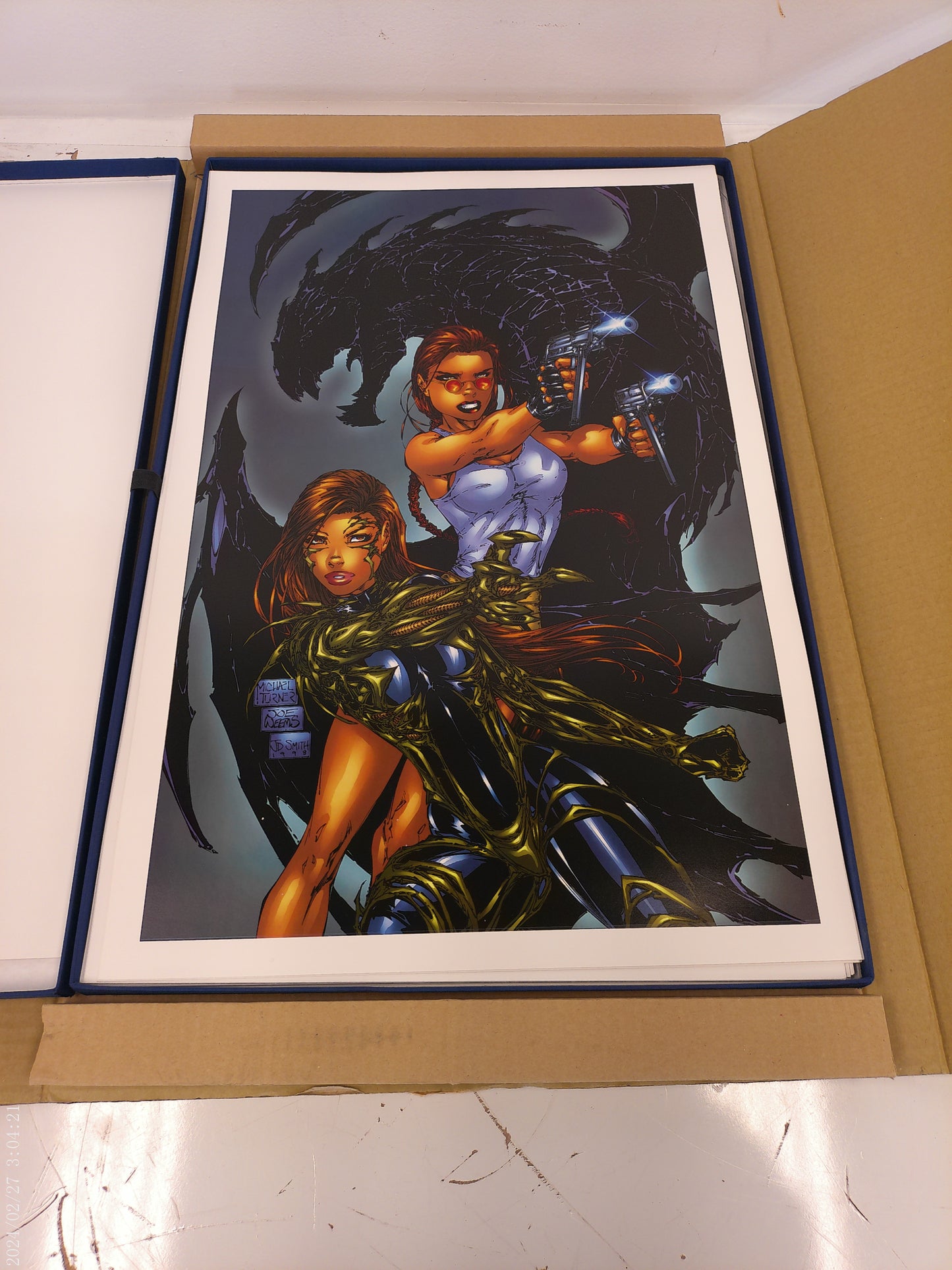 Michael Turner Signed ~ Deluxe Portfolio prints Limited Edition Tomb Raider