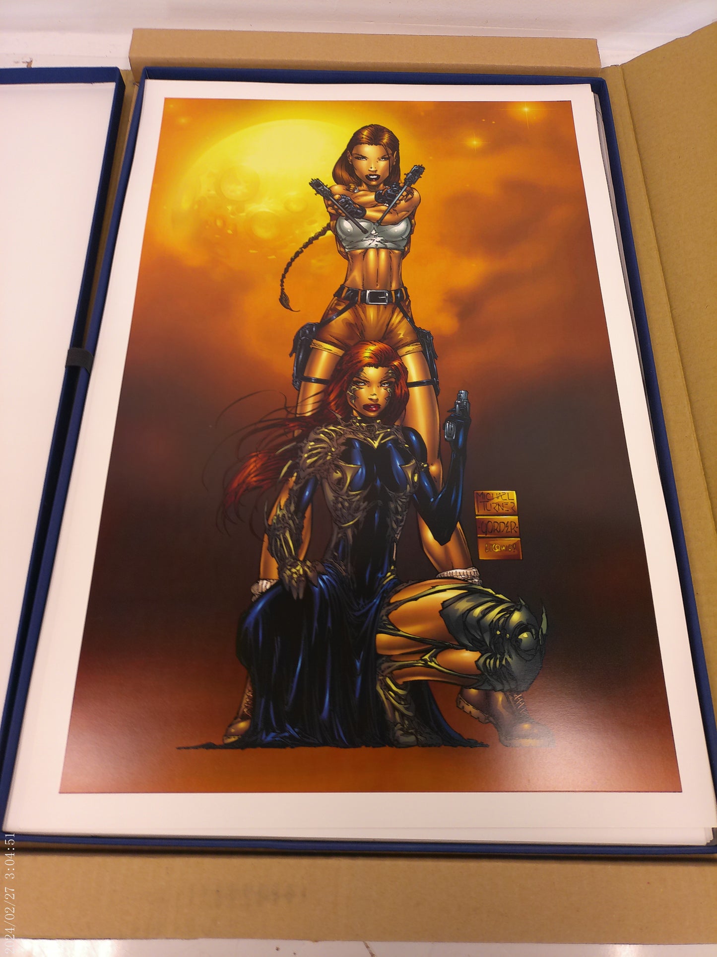 Michael Turner Signed ~ Deluxe Portfolio prints Limited Edition Tomb Raider