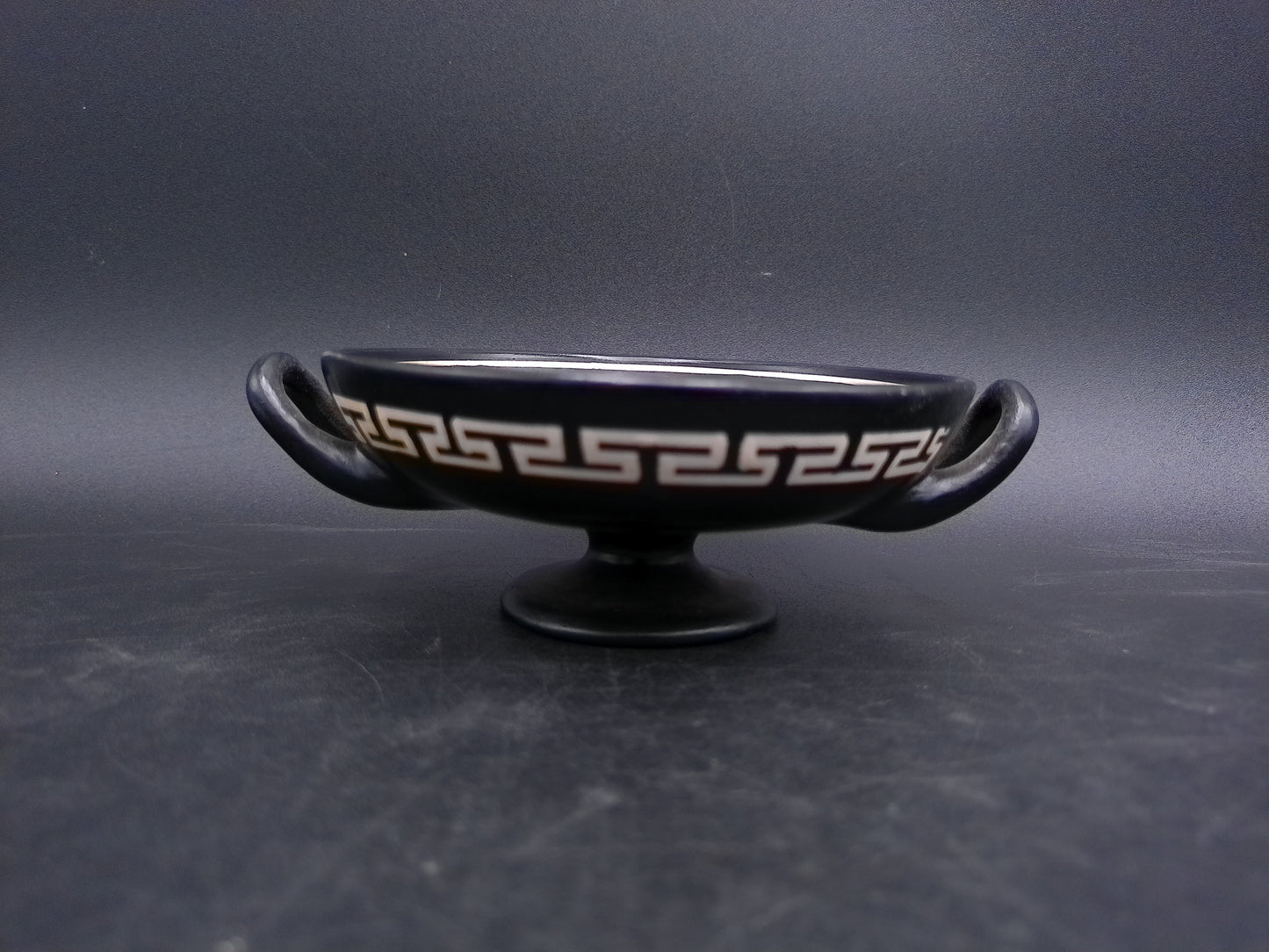 Pedestal Dish Plate Hand Made & Painted In Greece Reproduction