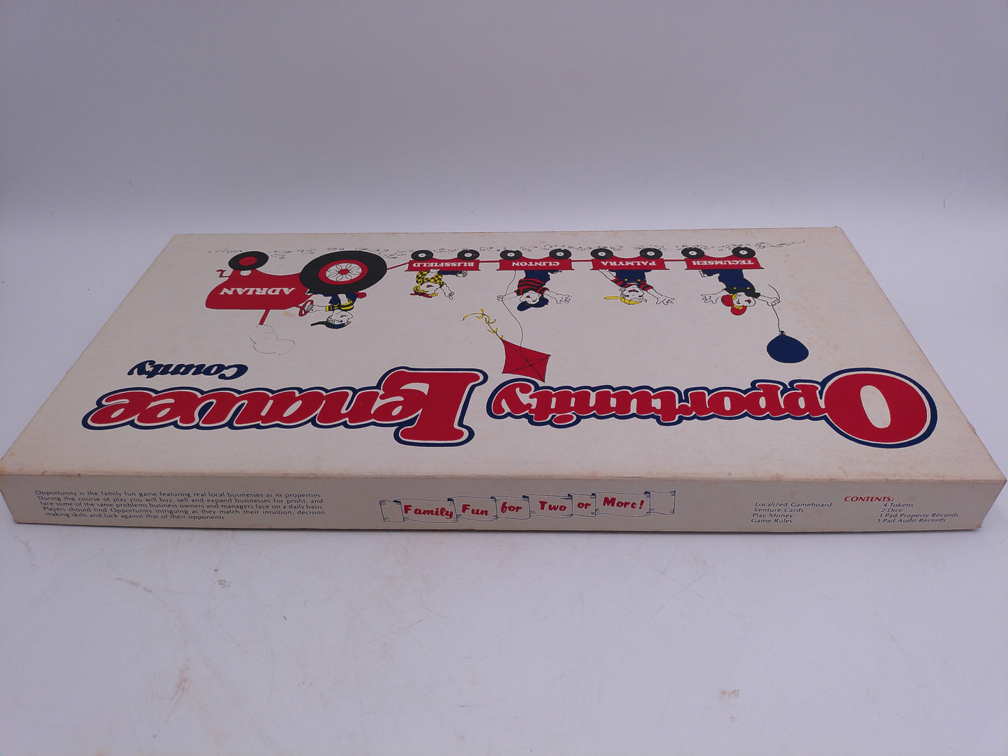 Opportunity Lenawee County Board Game Michigan MI Adrian Tecumseh Monopoly