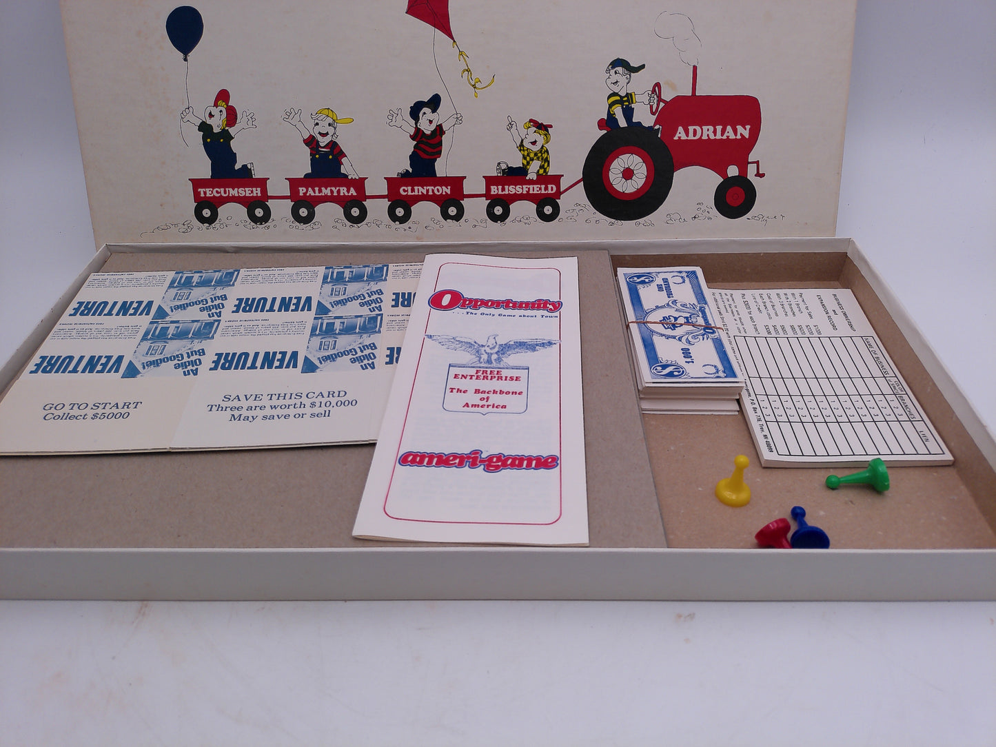 Opportunity Lenawee County Board Game Michigan MI Adrian Tecumseh Monopoly