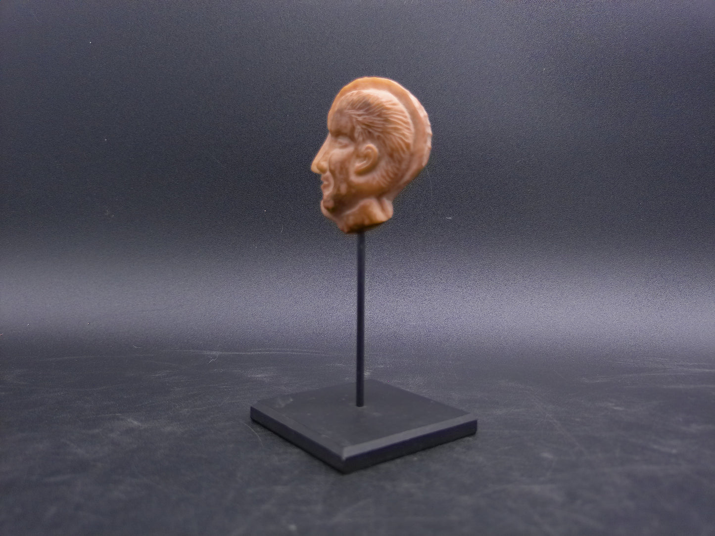 Bust Head Carved Corozo Tagua Nut Portrait Head Vintage