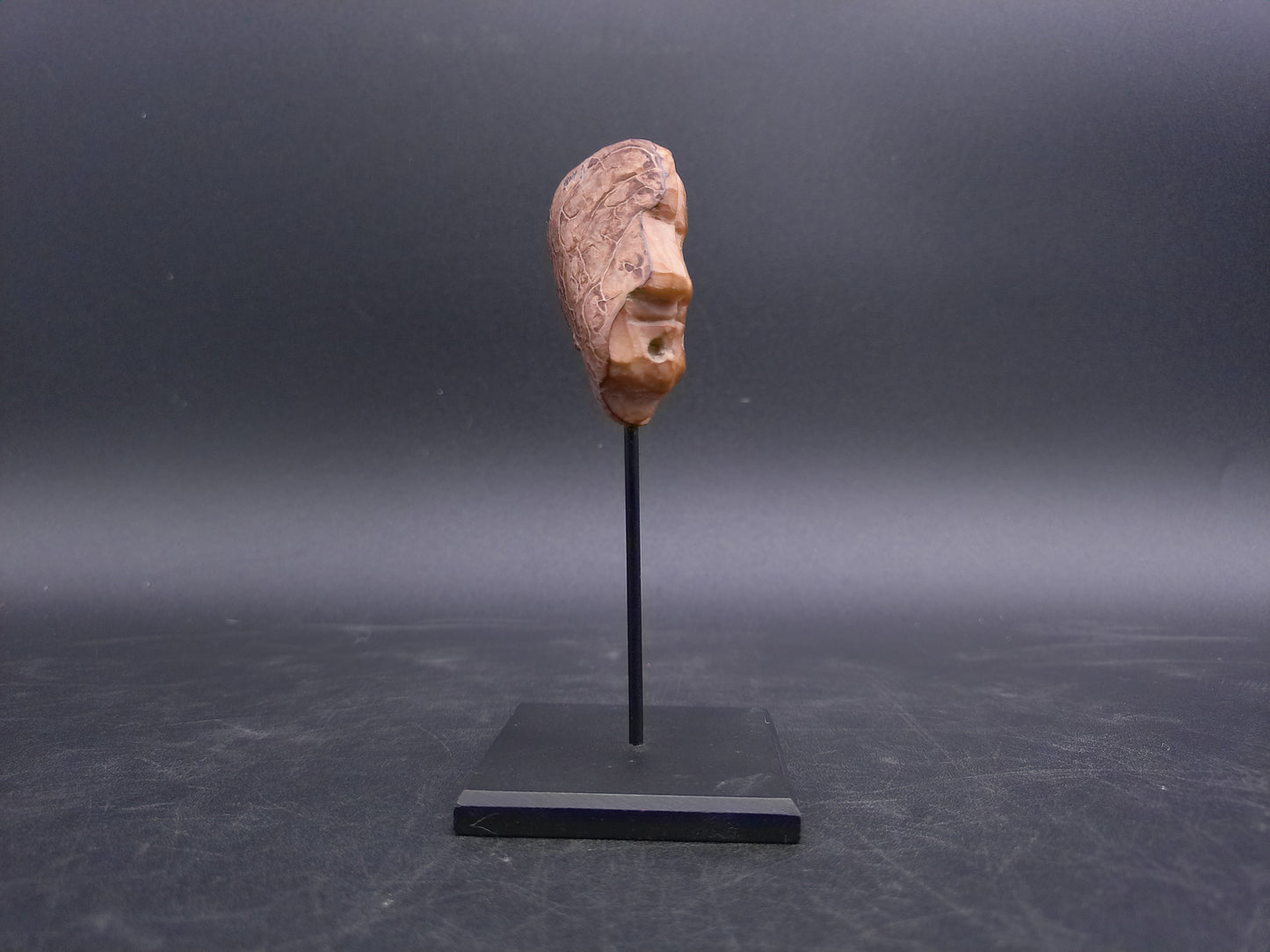 Bust Head Carved Corozo Tagua Nut Portrait Head Vintage