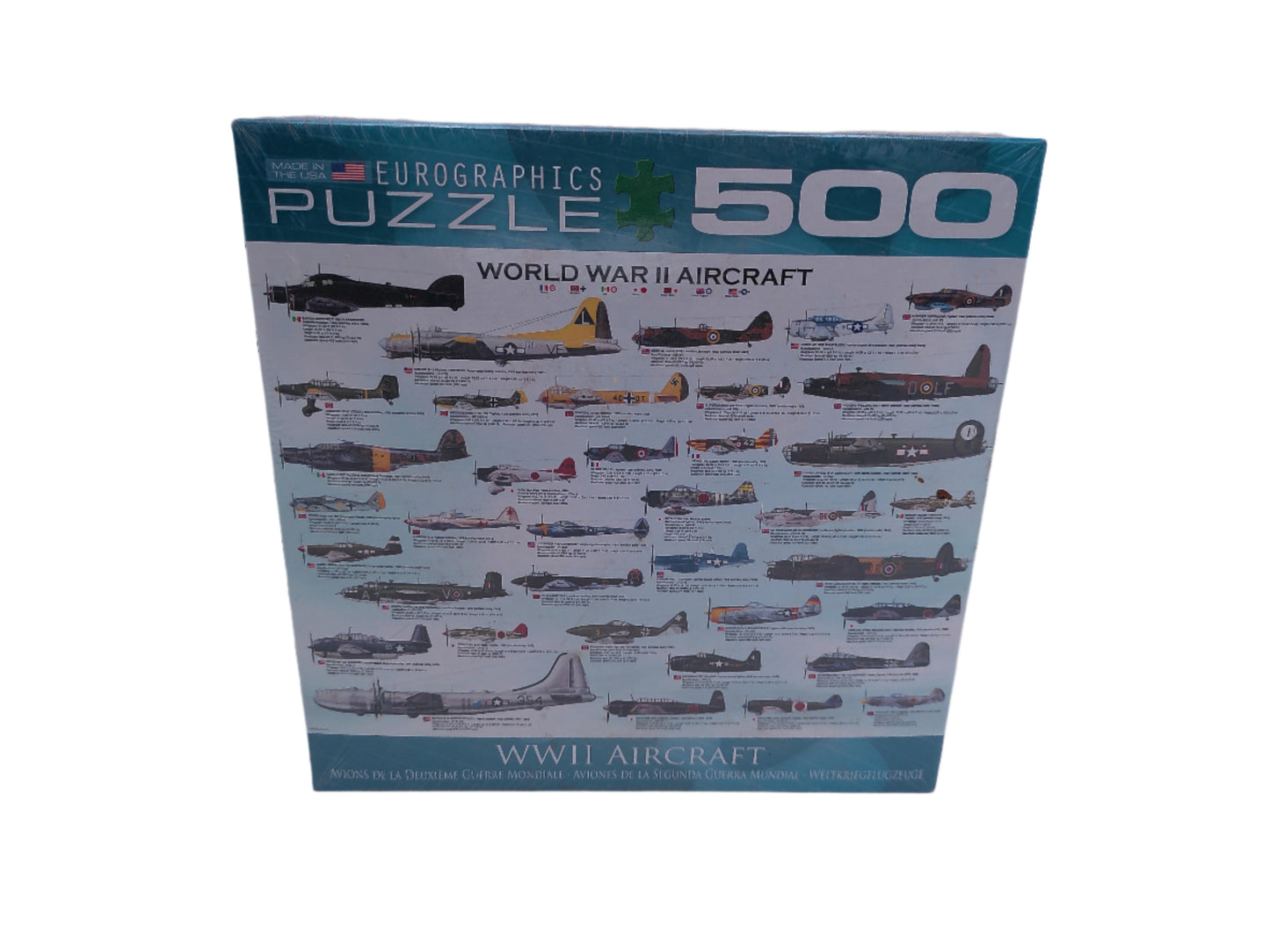 World War II Aircraft 500 Piece Jigsaw Puzzle Eurographics WWII Military