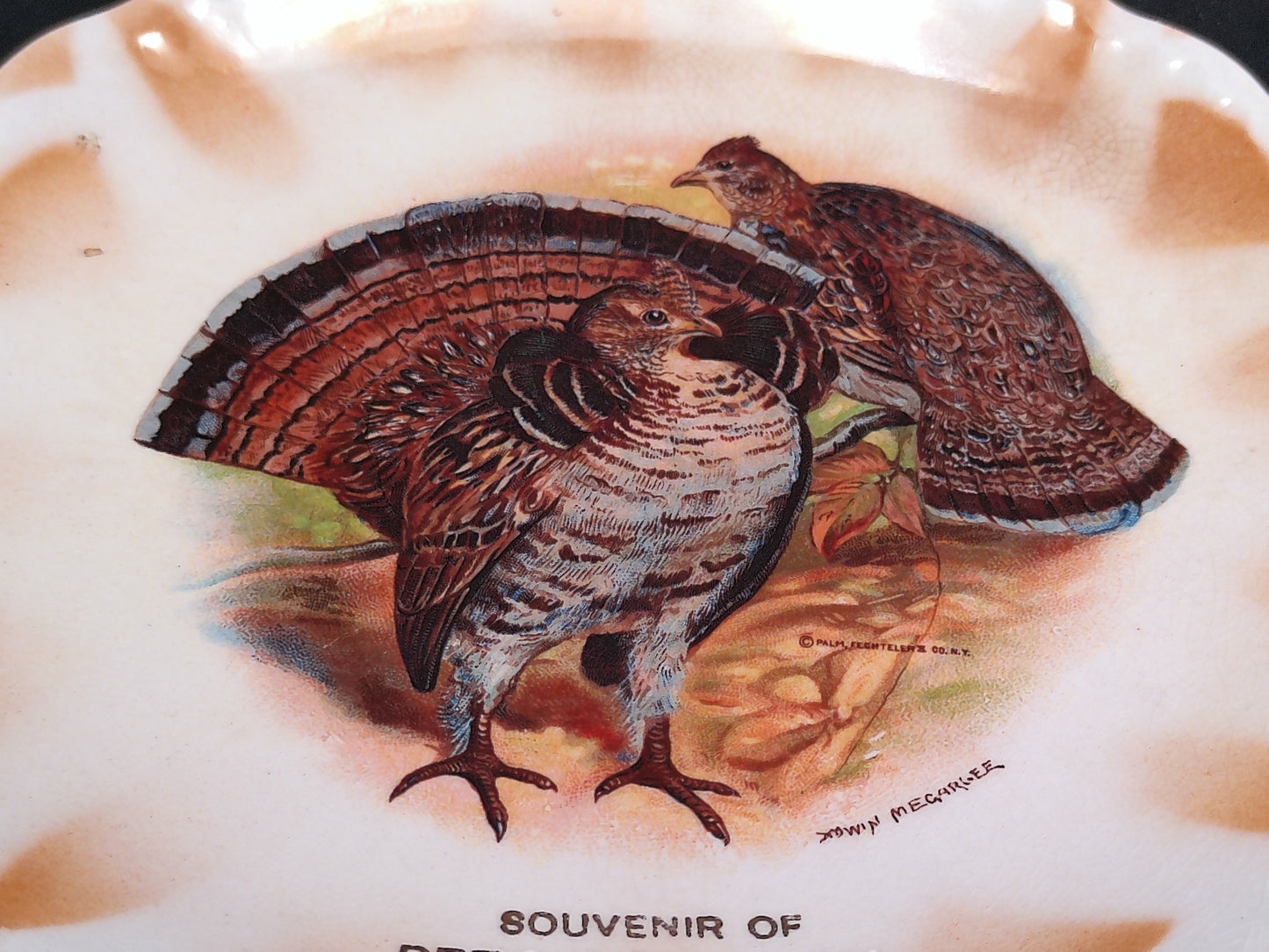 Turkey Plate Dish Petoskey Michigan Made by East Liverpool Co.