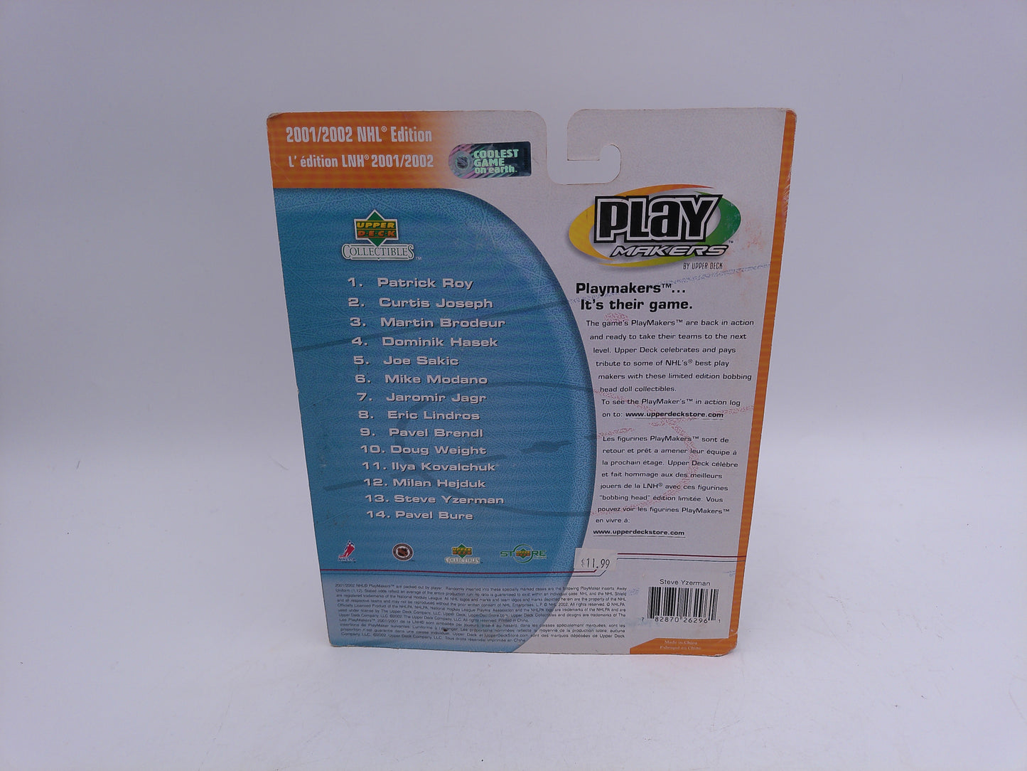 Steve Yzerman Bobblehead - Play Makers by Upper Deck (2002) - New In Box