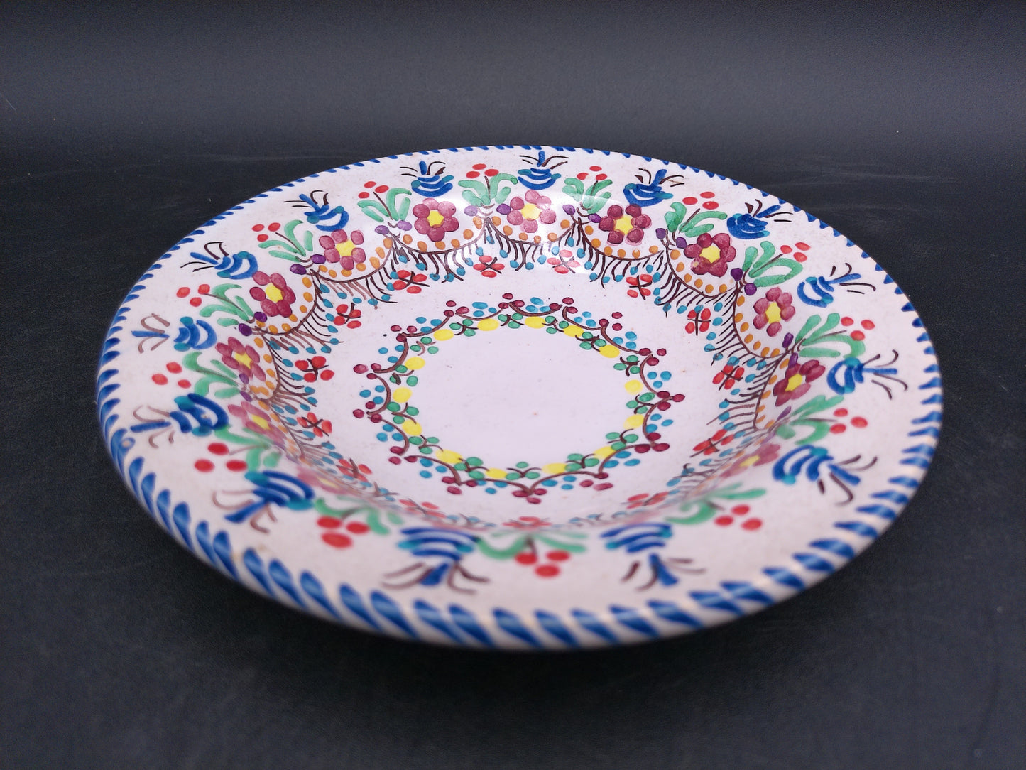 Tea cup saucer Dish Decorative Floral Enameled Painted