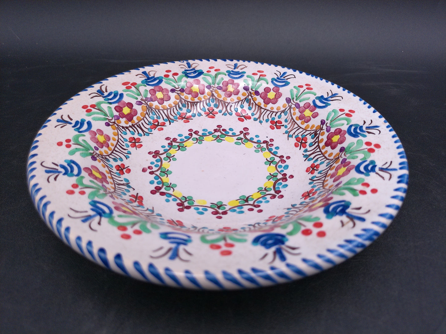 Tea cup saucer Dish Decorative Floral Enameled Painted