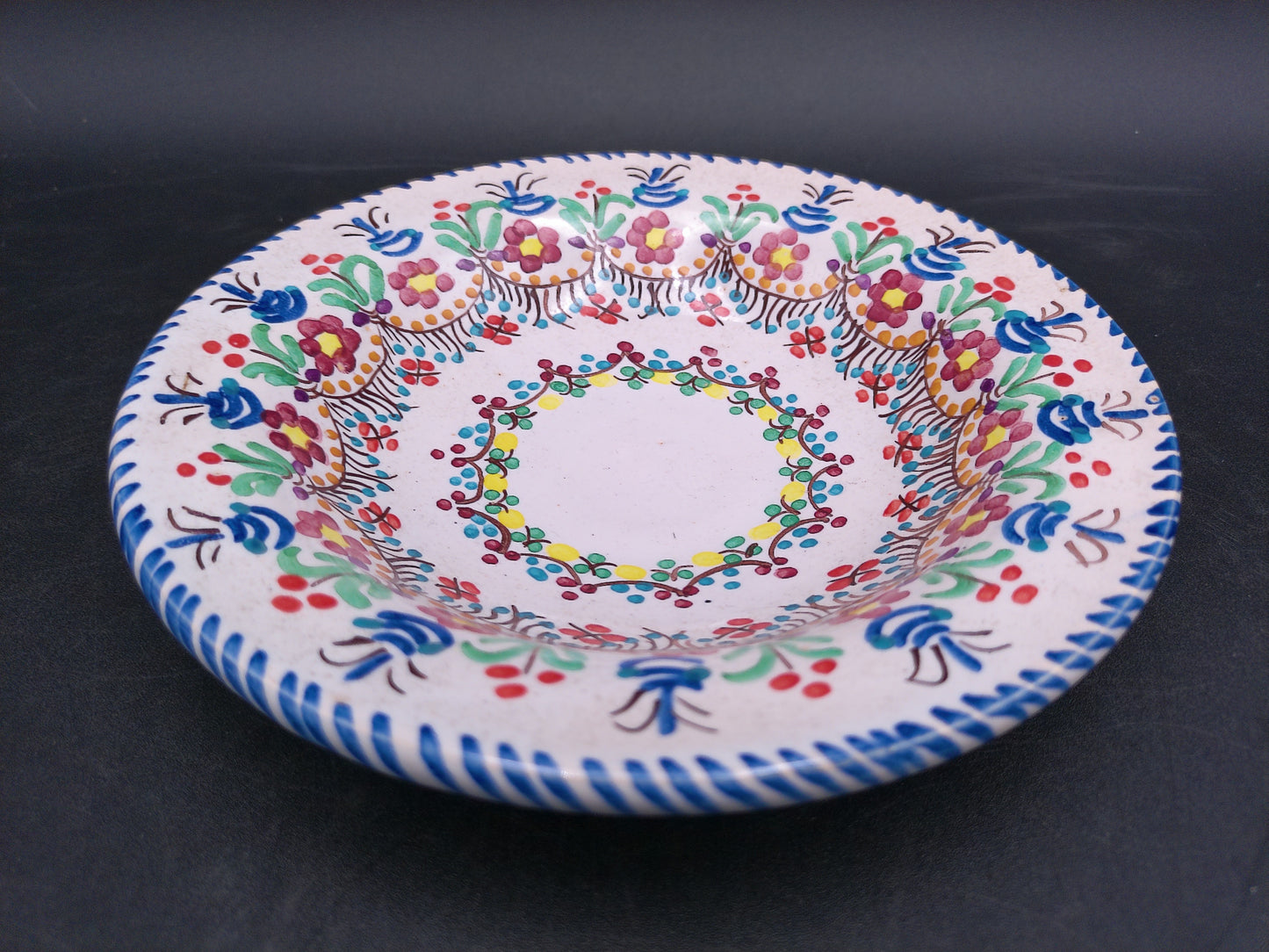 Tea cup saucer Dish Decorative Floral Enameled Painted
