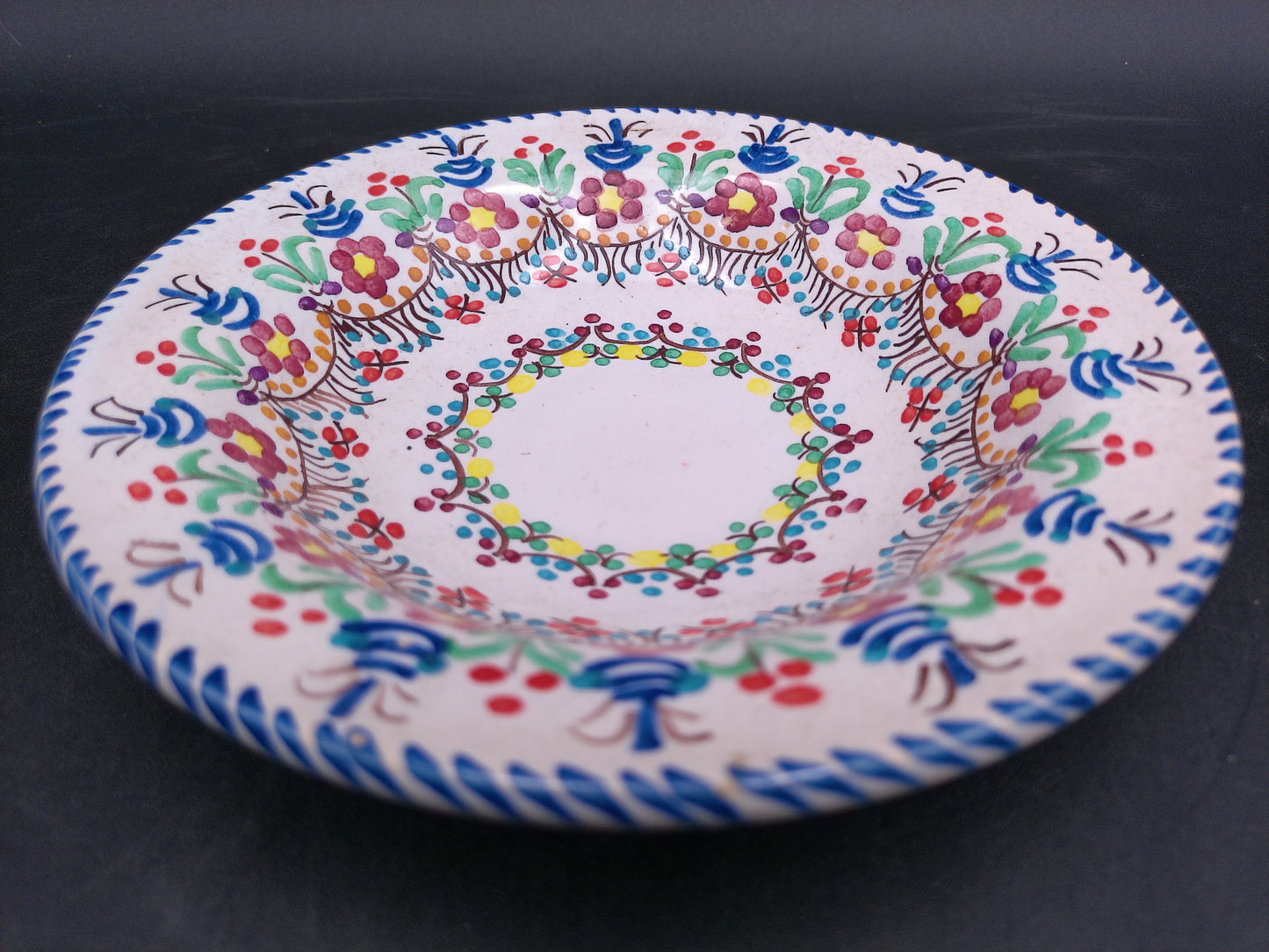 Tea cup saucer Dish Decorative Floral Enameled Painted